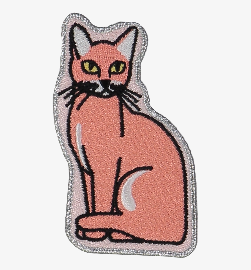 Sitting Cat Sticker Patch - Cat, transparent png download