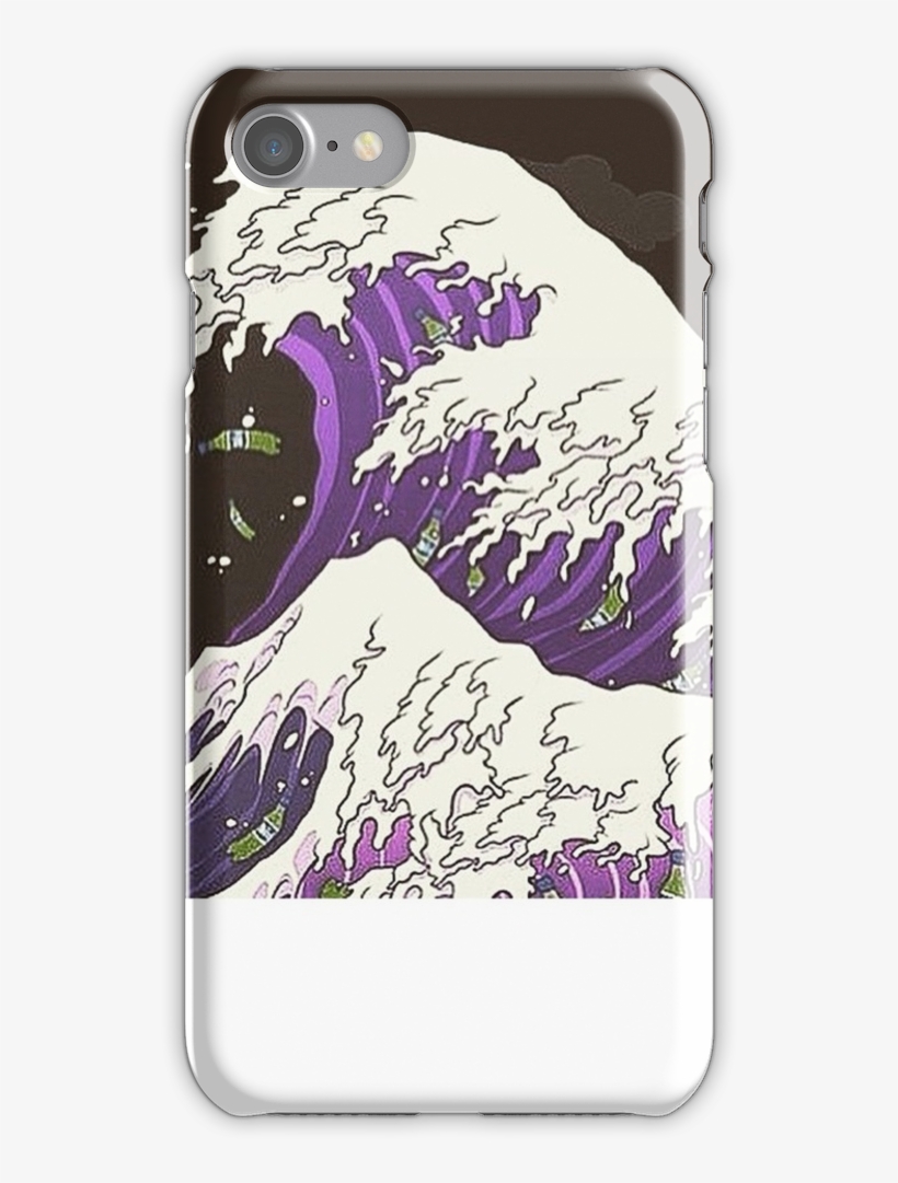 Promethazine Codeine Lean Wave Asian Art Iphone 7 Snap - Purple Drank Waves Hoodie Men Women Hip Hop Streetwear, transparent png download