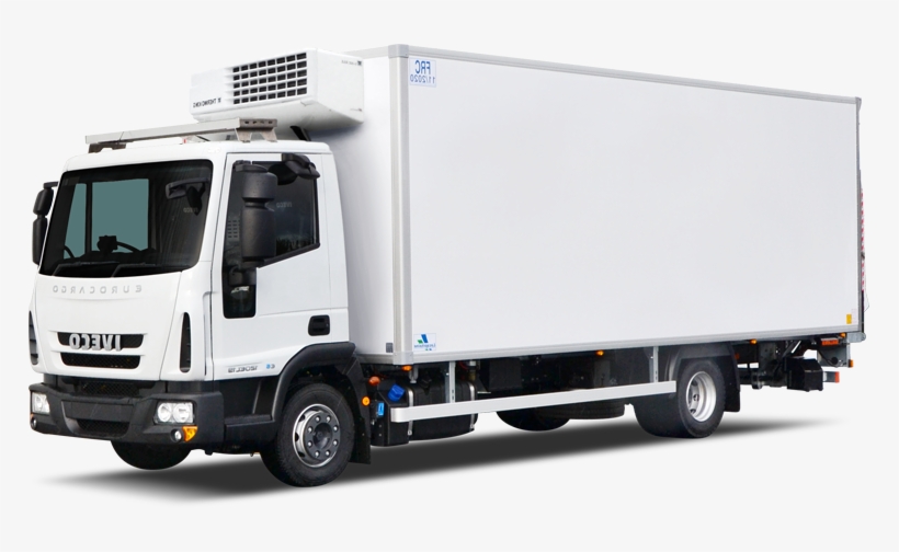 Large Box Truck Cooler With Tail-lift - Cargo Trucks Png, transparent png download