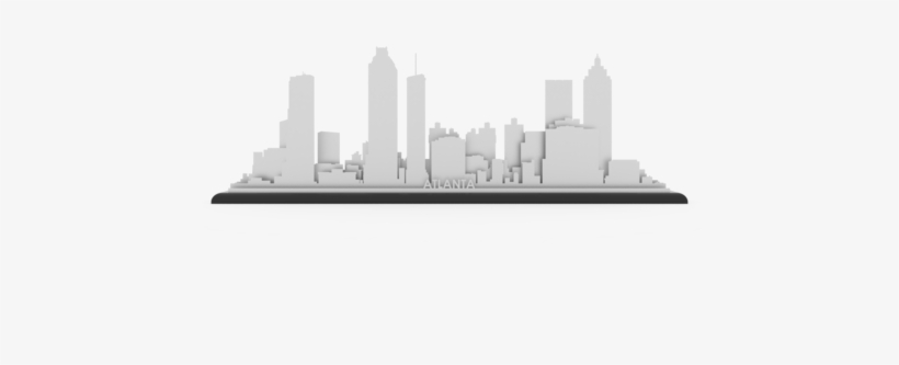 Cool Cut Map Gift - Atlanta Skyline, transparent png download
