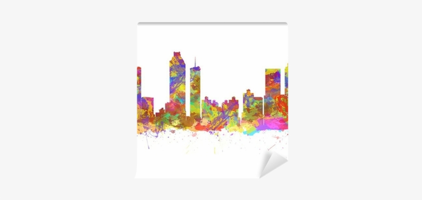 Watercolor Art Print Of The Skyline Of Atlanta Georgia - Atlanta, transparent png download