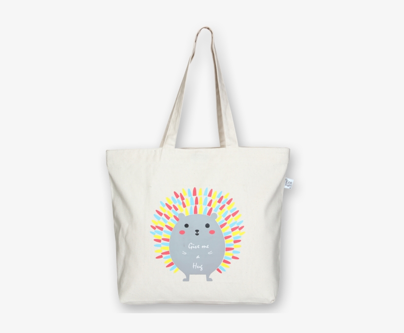 Canvas Large Tote Bag Porcupine Natural-ecoright - Tote Bag, transparent png download