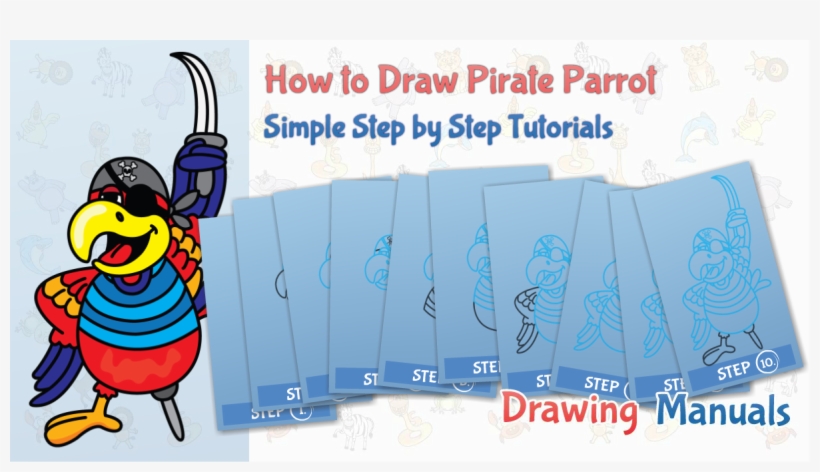 How To Draw Pirate Parrot - Drawing, transparent png download