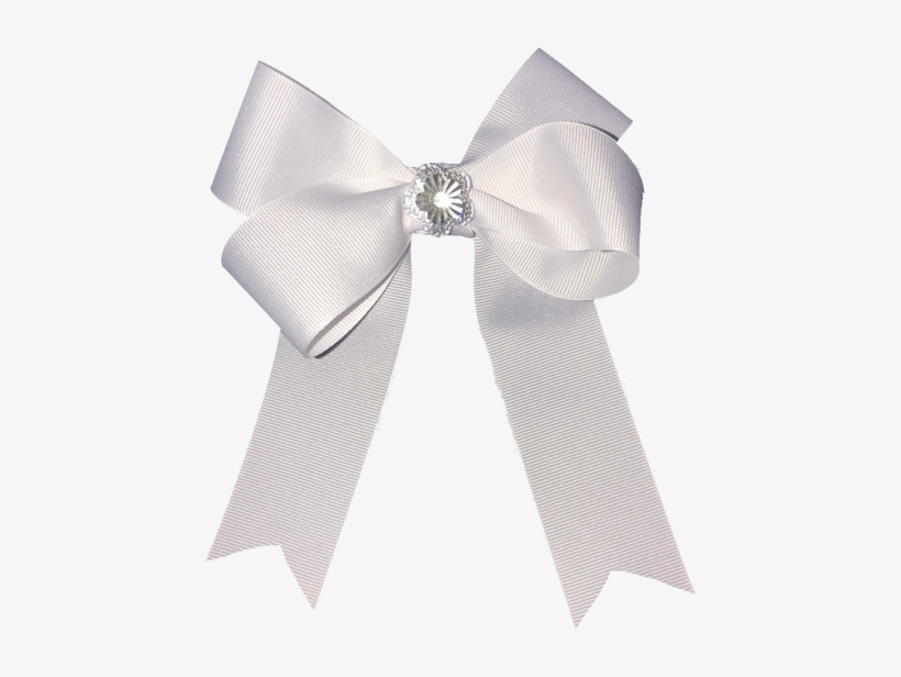 Large Wedding White Bow With Tails Featuring A Beautiful - Present, transparent png download