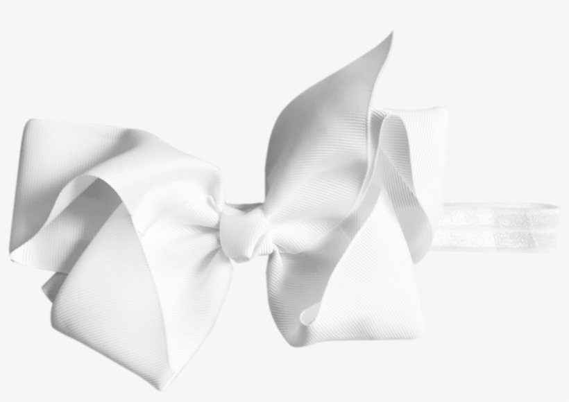 Image Of White Big Bow Baby Headbands - Headband, transparent png download