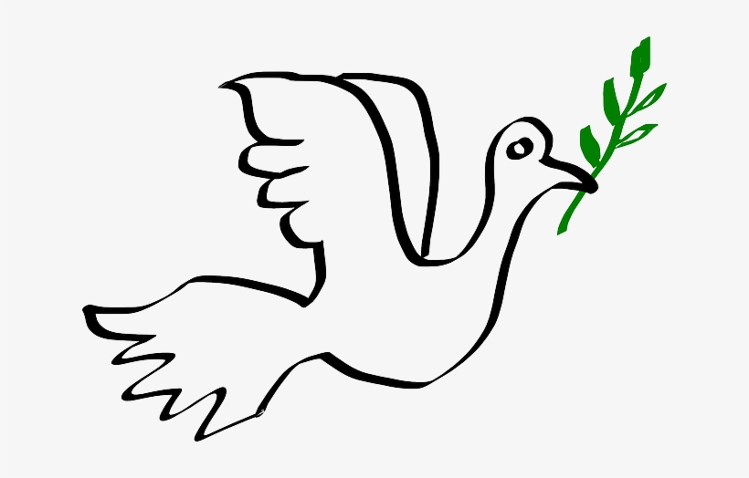 Anti War, Peace, Dove, Twig, Flying, White, Bird - Peaceful Clipart, transparent png download