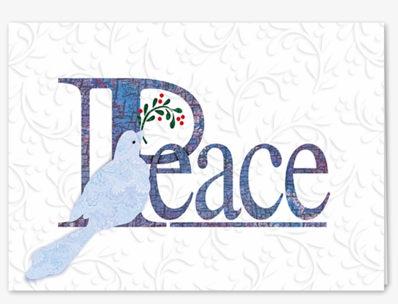 Picture Of Peace Dove Embossed Greeting Card - Greeting Card, transparent png download