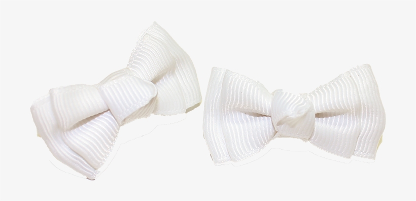 Hair Clip White Bow - Barrette, transparent png download
