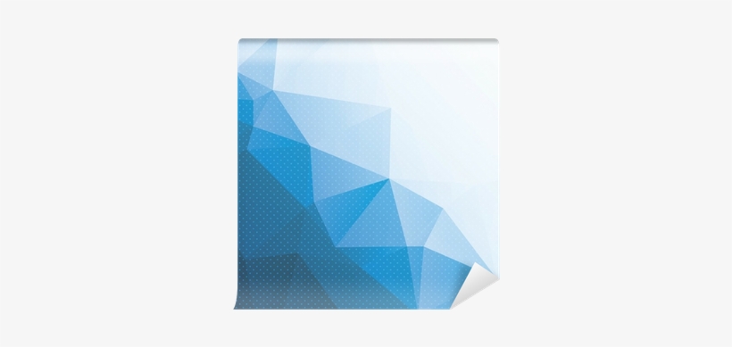 Abstract Blue Triangle Background With Dots Wall Mural - Triangle, transparent png download