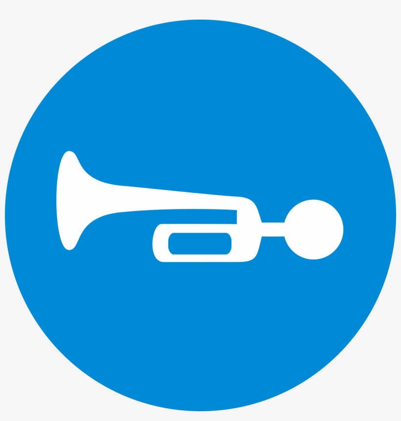 New Svg Image - Compulsory Sound Horn Sign, transparent png download