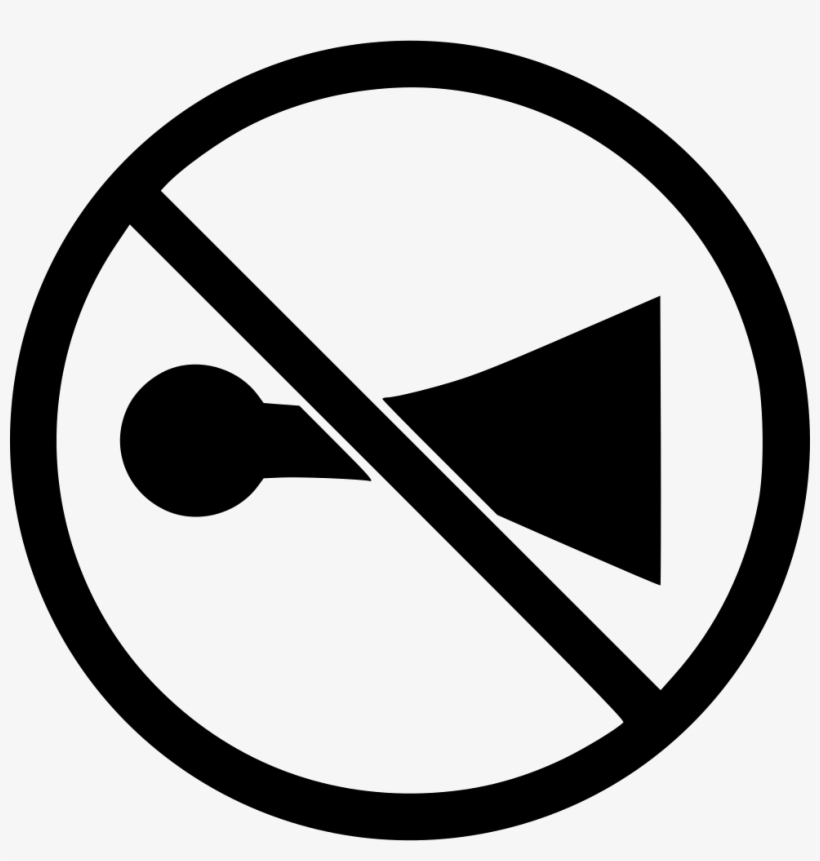 No Horn Zone Comments - Cross Out Stop Sign, transparent png download