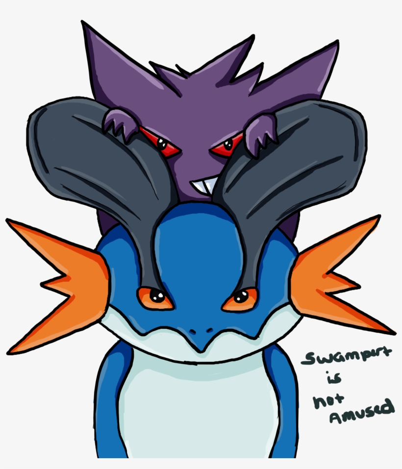 Swampert And Gengar - Cartoon, transparent png download