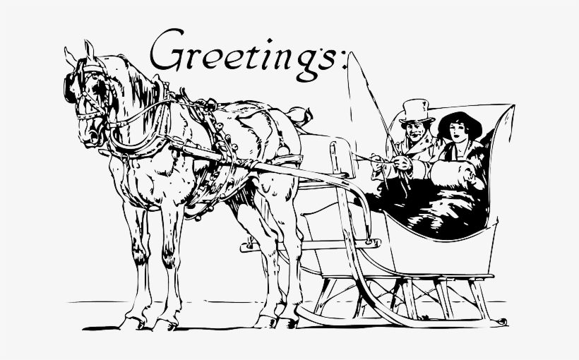 Outline, Holiday, Horses, Greetings, Skates, Carriage - Future Perfect Progressive Story 1, transparent png download