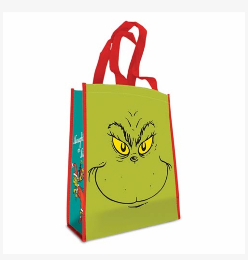 More Views - Dr. Seuss Grinch Naughty Or Nice Small Recycled Shopper, transparent png download