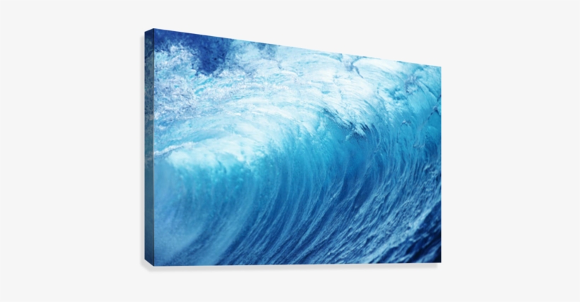 Inside Glassy, Blue Wave Curling Over, Closeup Canvas - Great Big Canvas Vince Cavataio Premium Thick-wrap, transparent png download