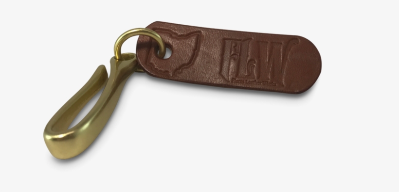Fish Hook Leather Keychain, transparent png download