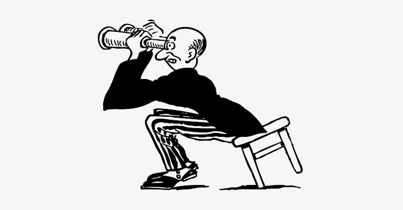 Man With Binoculars, transparent png download