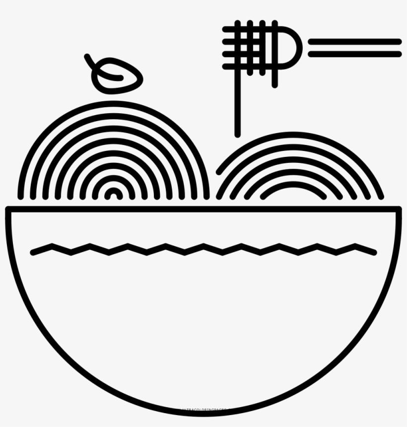 Clip Black And White Stock Funky Pasta Pages Vignette - Drawing, transparent png download