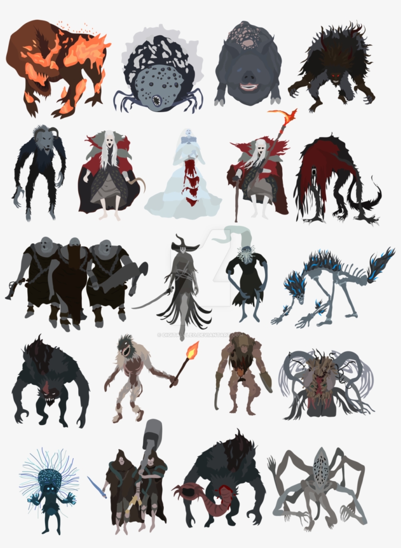 Chalice Dungeon Bosses By Digitalcleo - Bloodborne Bosses, transparent png download