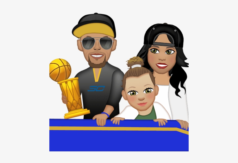 Stephen Curry, Riley Curry, Ayesha Curry - Steph Curry Family Emoji, transparent png download