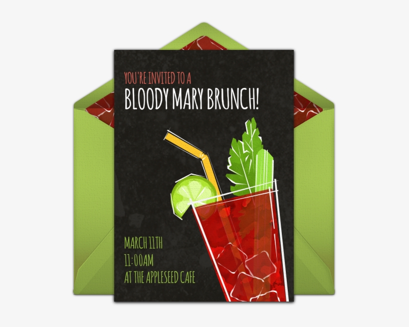 Bloody Mary Online Invitation - New Year Eve Plain Party Invitation, transparent png download