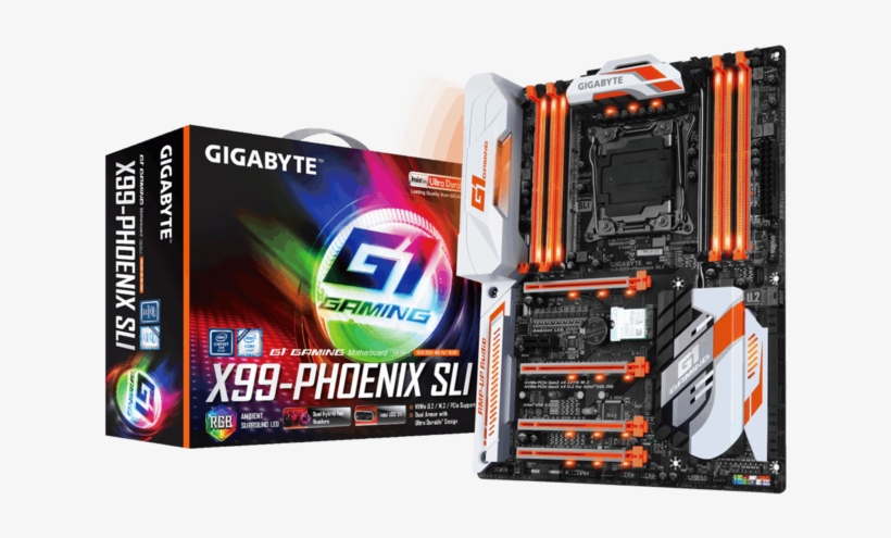 Rgb Motherboard - Gigabyte Ga X99 Phoenix Sli Motherboar, transparent png download