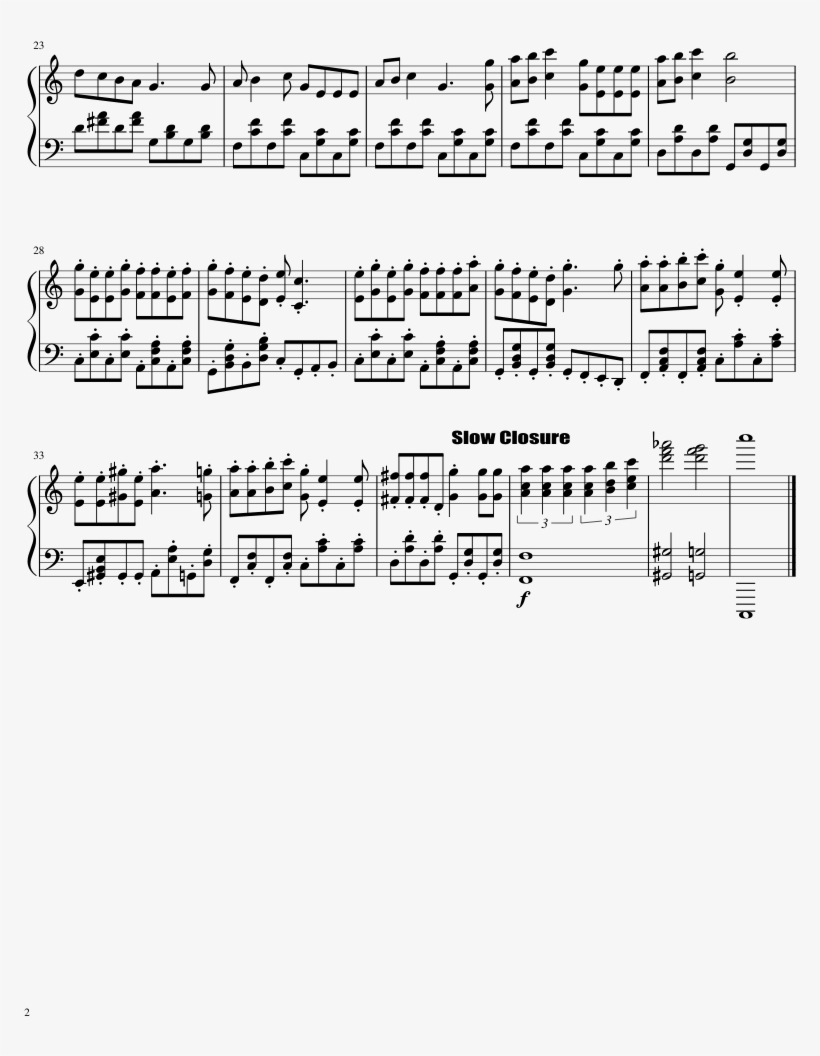 Nuka-world Theme Sheet Music 2 Of 2 Pages - Sheet Music, transparent png download