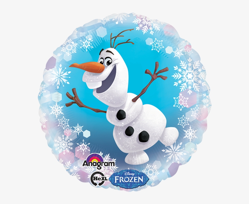 18" Frozen Olaf Standard Foil Round Balloon - 18" Disney Frozen Olaf Balloon - Mylar Balloons Foil, transparent png download