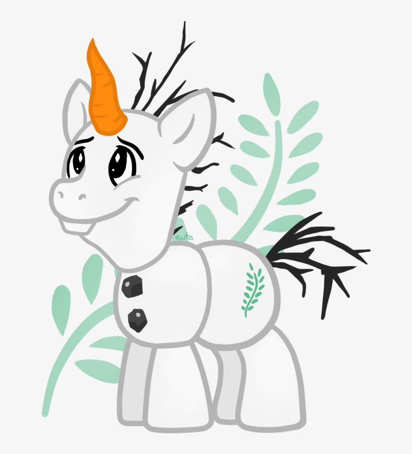 Olaf Elsa Rainbow Dash Pony White Mammal Vertebrate - Mlp Frozen Olaf, transparent png download