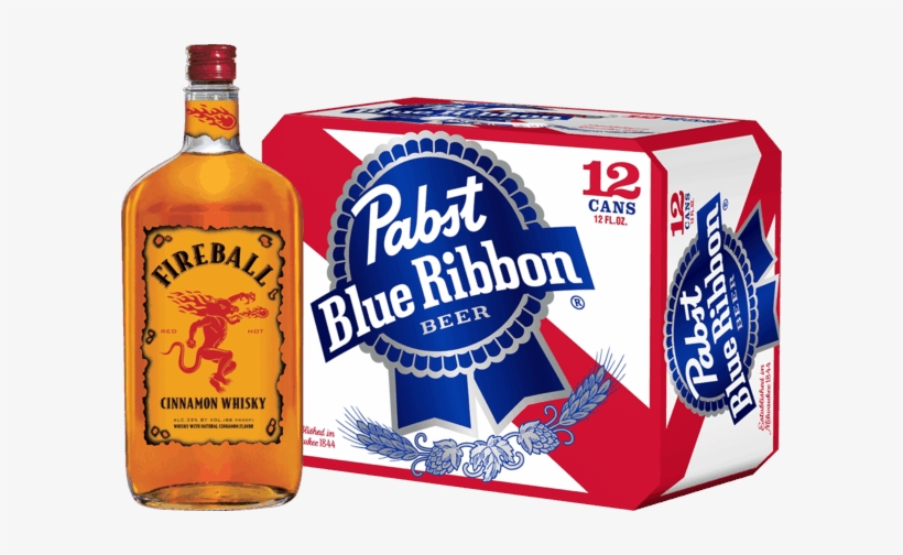 00 For Pabst Blue Ribbon® Beer & Fireball Cinnamon - Pabst Blue Ribbon, transparent png download
