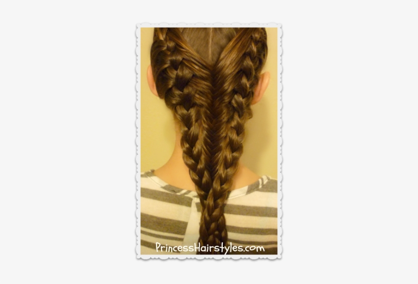 French Braids And Fishtail Braid Hairstyle Braid Transparent Png