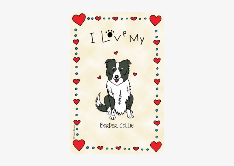 More Views - Valentines Day Border Collie, transparent png download