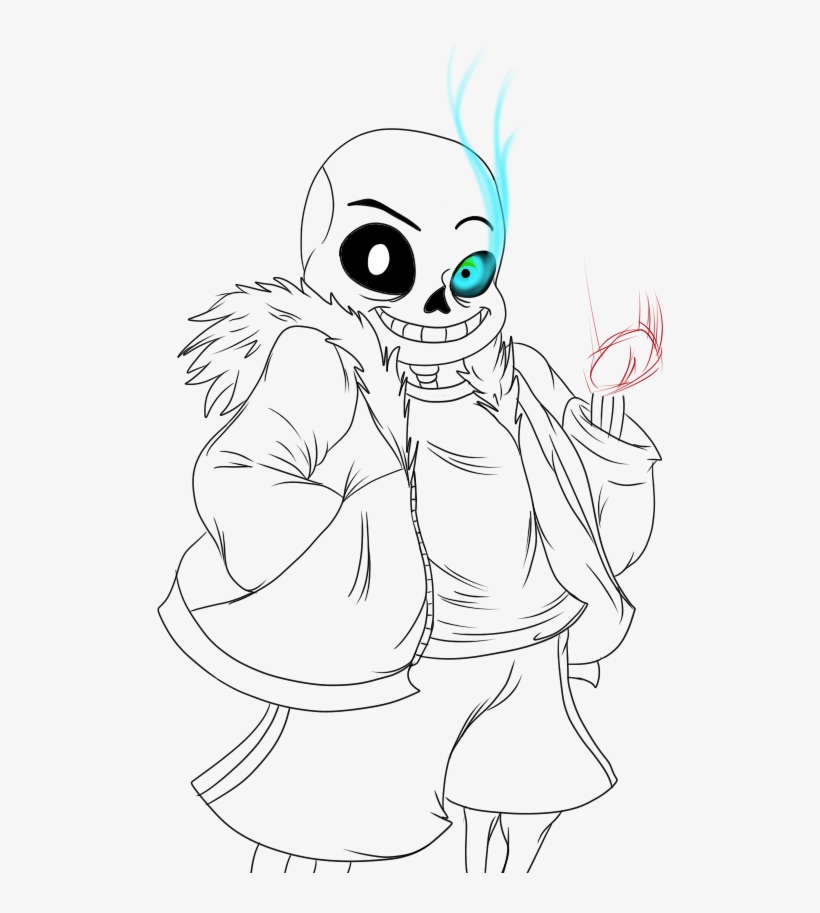 View Samegoogleiqdbsaucenao Sans The Skelly , - Line Art, transparent png download