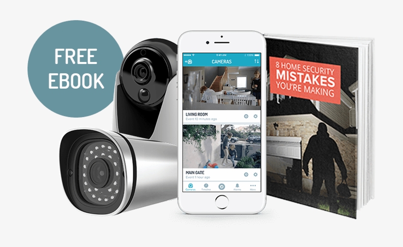 Home Security Mistakes Ebook,two Ip Cameras And Cammy - Foscam Fi9900p Hd1080p Night Vision Wireless Ip Camera, transparent png download