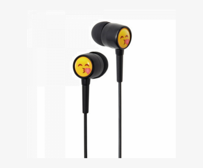 Groov E Kids Earmoji Emoji Stereo Earphones & Spare - Groov-e Earmoji's Stereo Earphones - Kissing Face, transparent png download