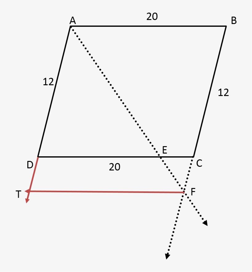 Draw A Line Tf, Parallel To Ab, Such That T Lies On - Diagram, transparent png download