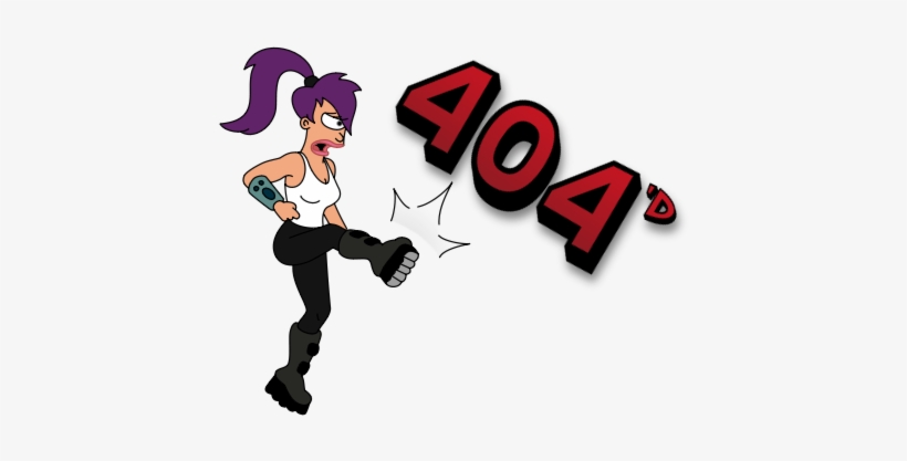 The File You Want Wasn't Found On This Server - Futurama Leela Kick, transparent png download
