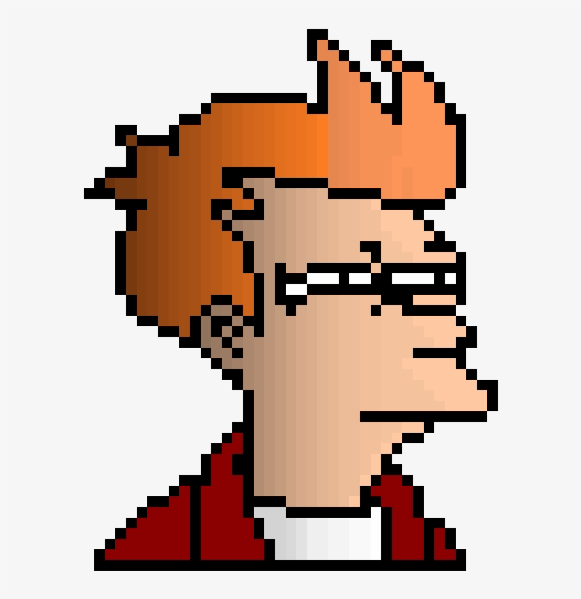 Fry From Futurama - Futurama Fry Pixel Art, transparent png download