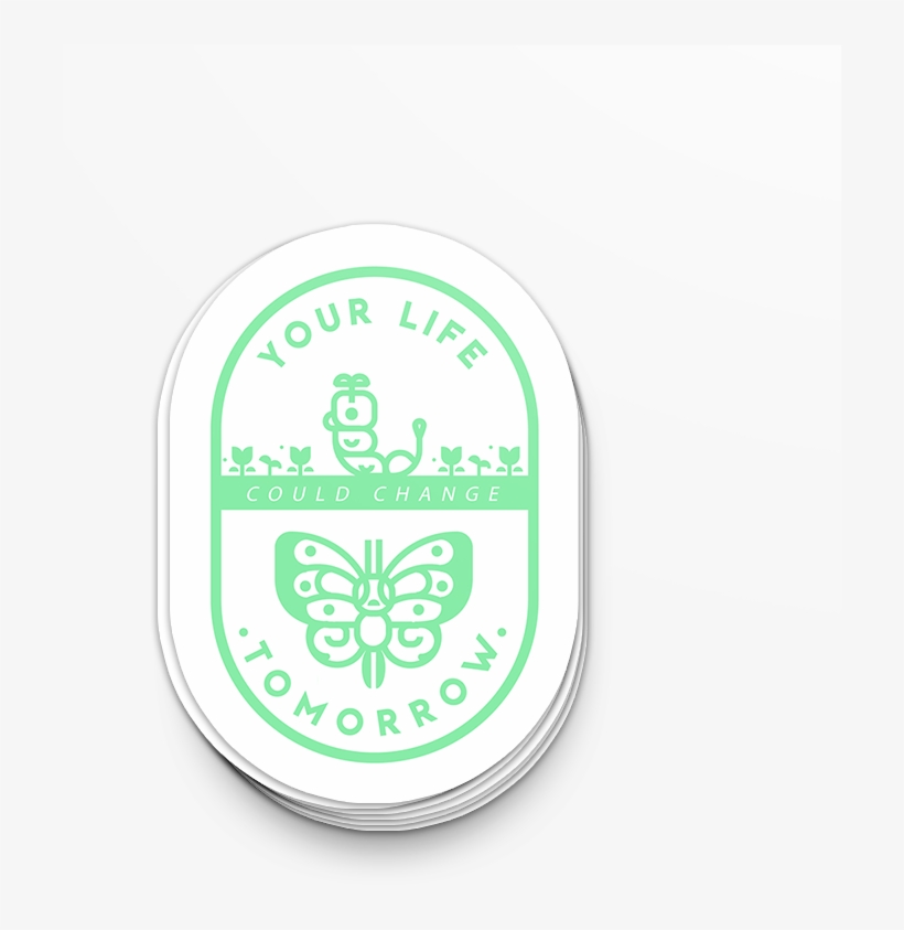 Image Of Caterpie & Butterfree Sticker - Caterpie, transparent png download