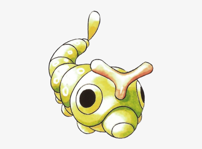 #caterpie Artwork From #pokemonblue - Caterpie Sugimori, transparent png download