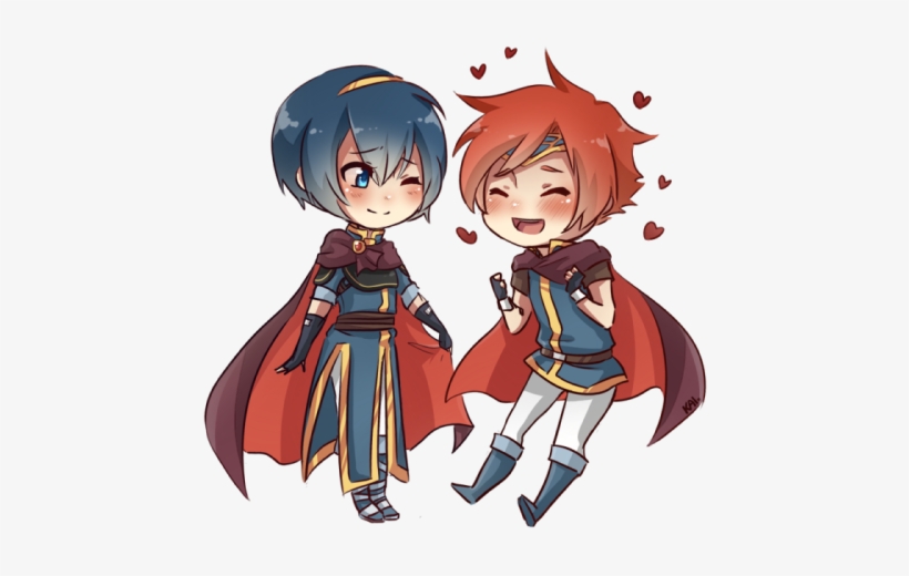 After Seeing The Colour Palettes Of Marth's In Ssb4, - Cute Roy And Marth, transparent png download