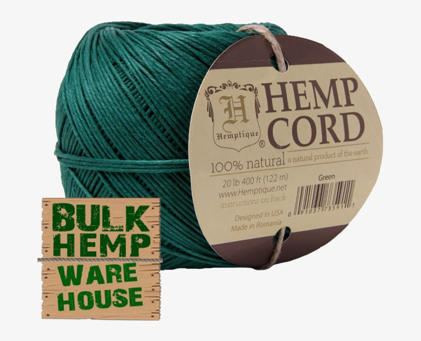 1mm Polished Hemp Twine - Hemptique Hemp Cord Ball 20lb 400' White, transparent png download