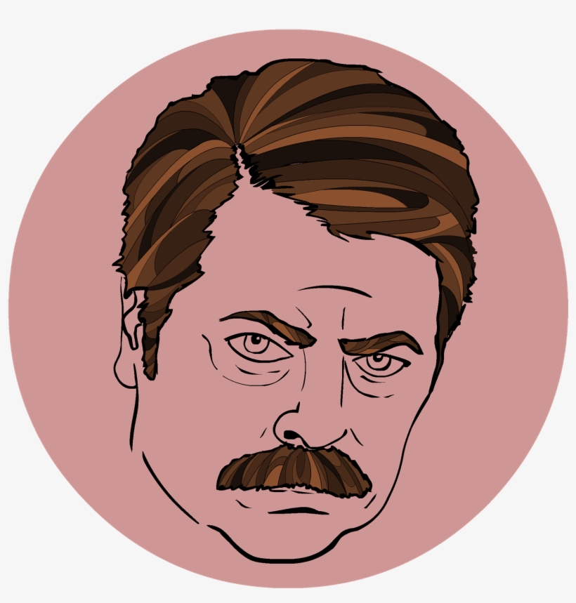 Ron Swanson - - Rockandrolljunkie - Com - Placa De Transito Proibido Estacionar, transparent png download