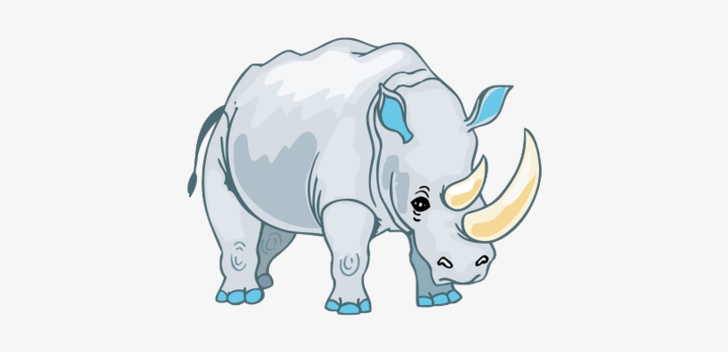 Rhino Cartoon Clipart - Transparent Rhino Clipart Png, transparent png download
