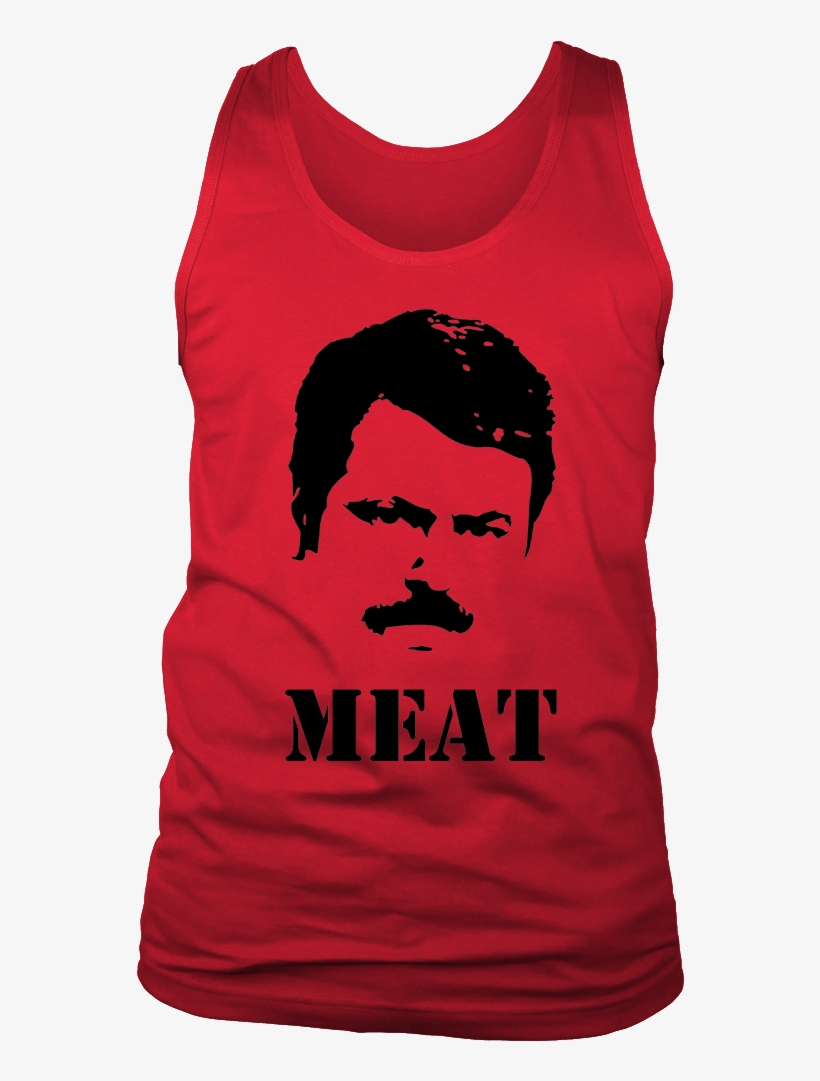 Ron Swanson Meat Men's Tank Top - Happy Birthday - Zodiac - Legends Are Born In February, transparent png download