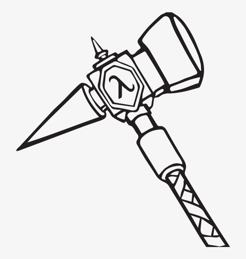 Hammer-outline - Cartoon, transparent png download
