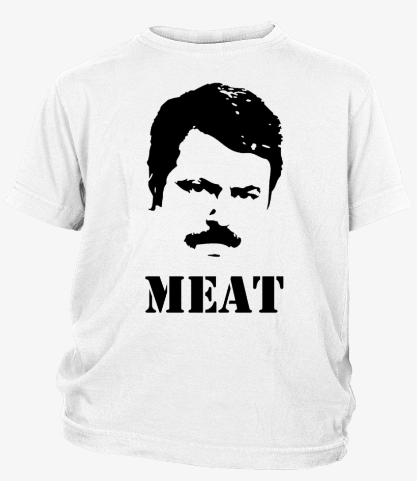 Ron Swanson Meat Youth Shirt - Fur Missile T Shirt, transparent png download