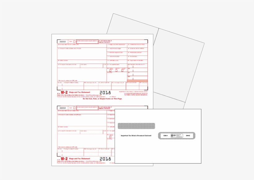 Complete Sets Of W-2 Forms - Complyright Dw4s Double Window Gum Seal Envelope, transparent png download
