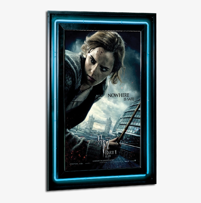 Neon Reflections Series Poster Marquee - Harry Potter And The Deathly Hallows Sorcerers Stone, transparent png download