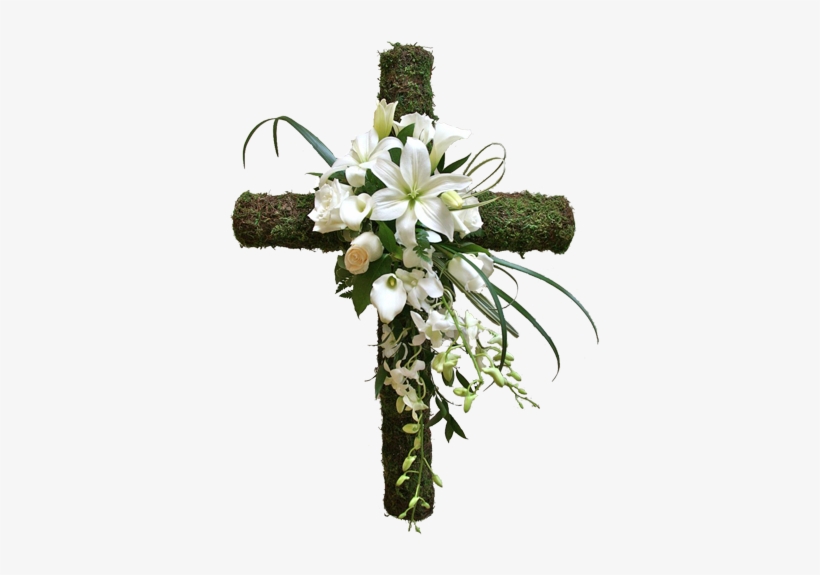 Stunning Cross - Cross And Flowers Png, transparent png download
